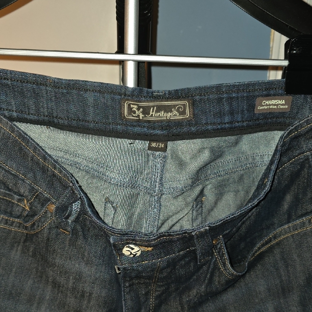 34 Heritage Charisma Men's Blue Jeans